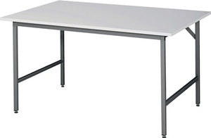 Arbeitstisch B1500xT1000xH800-850mm Arbeitsplatte Melamin Gestell anthr-metallic