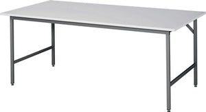 Arbeitstisch B2000xT1000xH800-850mm Arbeitsplatte Melamin Gestell anthr-metallic
