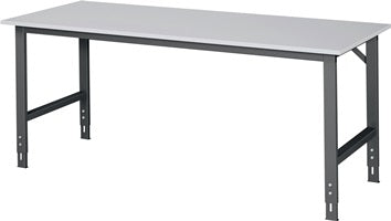 Werktisch B2000xT800xH760-1080mm Arbeitsplatte Melamin Gestell anthrazit