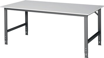 Werktisch B2000xT1000xH760-1080mm Arbeitsplatte Melamin Gestell anthrazit