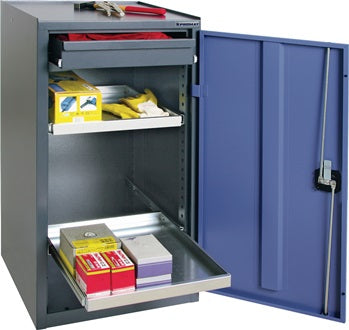 Werkzeug-/Beistellschrank H1000xB500xT500mm 1 Schubl. 2 BD grau/blau NCS PROMAT