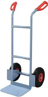 Stapelkarre H.1150mm Schaufel-L250xB320mm Luft-Bereifung Trgf.200kg blau PROMAT