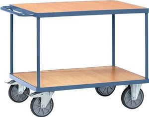 Tischwagen 2 Ladeflächen L1000xB600mm taubenblau Trgf.600kg PROMAT
