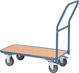 Plattformwagen Ladeflächen L850xB450mm STA taubenblau Trgf.250kg PROMAT