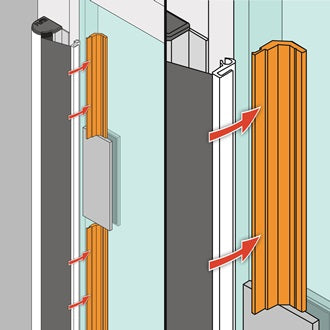 Montageprofil LG1 Glas L.1925mm BG silberf.PLANET