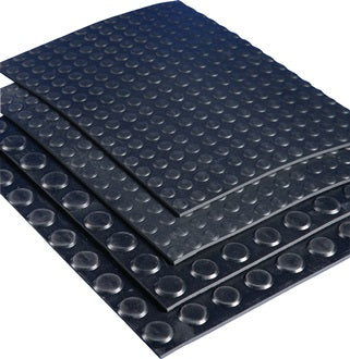 Gummiflachnoppenmatte ElaQprem B.1 20m L.10m D.3mm schwarz NR/SBR Rl.MÖLLER