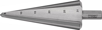 Blechschälbohrer Bohrber.5-31mm HSS Gesamt-L.103mm Z.2 PROMAT