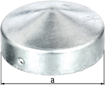Pfostenkappe D.80mm rd.flache Form TZN GAH