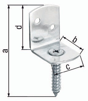 Flechtzaunhalter 83x32x30x38mm galv.gelb verz.L-Form GAH