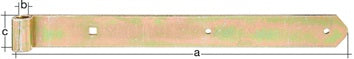 Ladenband L.1400x20x60mm S.8mm D.20mm STA galv.gelb verz.rd GAH