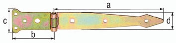 Werfgehänge L.600x101mm B.63x45mm S.3 75mm STA galv. gelb verz. GAH