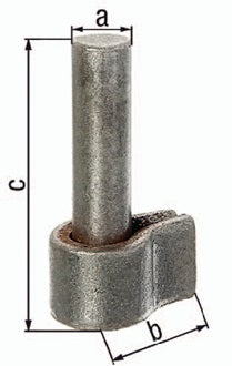 Kloben z.Anschweißen 16x30mm STA roh GAH