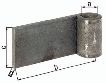 Anschweißband 16x75x45x5mm STA roh GAH