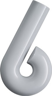 Hausnummer Ziffer 6 Spezial-Polyamid 90 tiefschwarz 165mm D.33mm HEWI