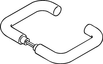Türdrückerpaar 111.23PBR Ku.90 o.Rosetten VK 8mm HEWI