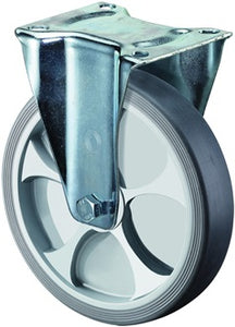 Bockrolle D.125mm Trgf.120kg thermopl.Ku.Platte L104xB80mm BS ROLLEN