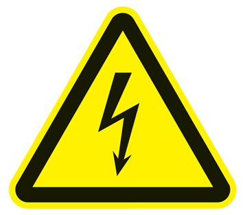 Warnzeichen ASR A1.3/DIN EN ISO 7010 200mm Warnung v.elektrischer Spannung Folie