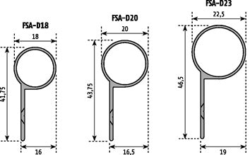 Fingersch.FSA 8300 L.1755mm Bands.Band-D.22mm RAL 9016 PLANET