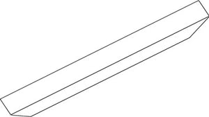 Abdeckp.OL 90 silber L.3000mm GEZE