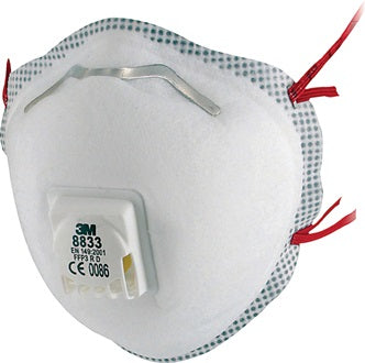Atemschutzmaske 8833SV FFP3/V R D m.Ausatemventil 5St./KT 3M