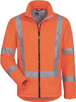 Warnschutz-Softshelljacken Wilmer Gr.L orange ELYSEE