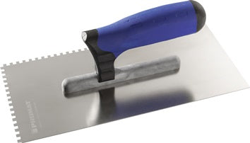 Glättekelle L.280mm B.130mm Zahn 8x8 VA S.0 7mm PROMAT