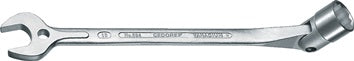Maulsteckschlüssel 534 SW 19mm Gesamt-L.283mm m.bewegl.Steckschlüsselende GEDORE