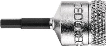 Steckschlüsseleinsatz IN 20 1/4 Zoll Innen-6-kant SW 2 5mm L.37mm GEDORE