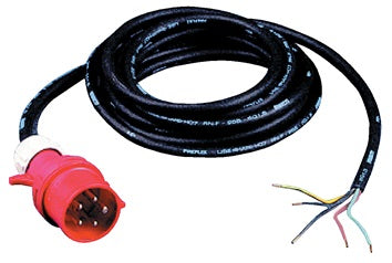Anschlussleitung H07RN-F 5x4 mm² 5m m.CEE Stecker schwarz f.Innen/Außen