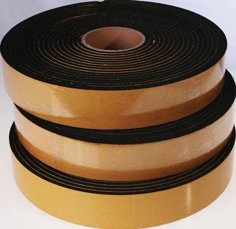 Zellkautschukstreifen B.30mm L.10m D.3mm 35 +/- 5Grad Shore EPDM schwarz