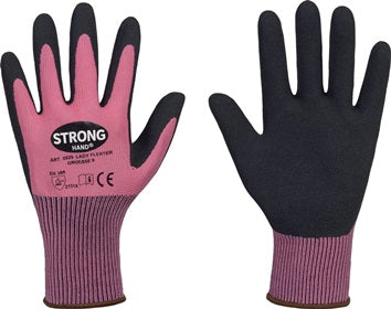 Handschuhe LADY FLEXTER Gr.8 pink/schwarz EN 420/EN 388 PSA II STRONGHAND