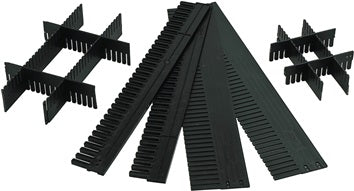 Unterteiler f.Transportstapelbehälter H.120mm PP anthrazit 10St./Karton LA-KA-PE