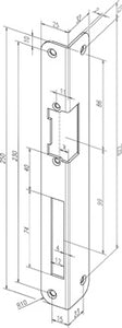 Winkelschließbl.IW 324 R-10 EST VA rd.DIN R ASSA ABLOY