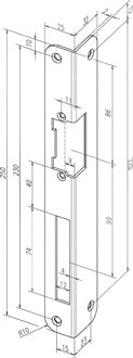 Winkelschließbl.IW 324 R-10 EST VA rd.DIN R ASSA ABLOY