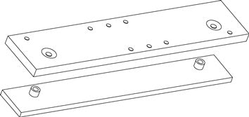 Montage-/Gegenplatte silber f.TS 3000 V GEZE