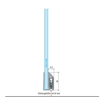 Türdichtung KG-A8 1-s.L.834mm Alu.silberf.GLT PLANET