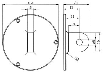 Ösenrückwand f.Außenring-D.58mm z.Messuhren KÄFER