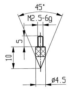 Messeins.45Grad Kegel M2 5 HM z.Messuhren KÄFER