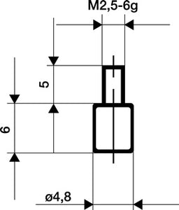 Messeins.D.4 8mm plan M2 5 STA z.Messuhren KÄFER