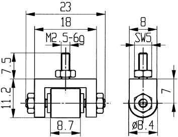 Messeins.D.8 4mm Rl.M2 5 STA z.Messuhren KÄFER