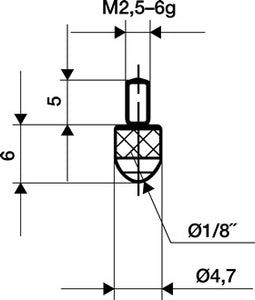 Messeins.D.3mm L.6mm KGL M2 5 Rubin z.Messuhren KÄFER